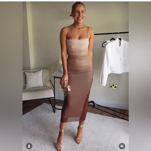 ZARA PRINT DRESS WITH TULLE - Picture 4 of 10